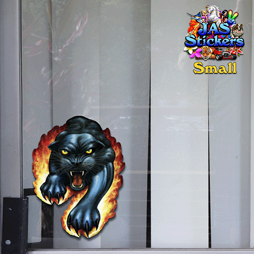 flaming-black-panther-vinyl-decal-JAS-Stickers-Australia