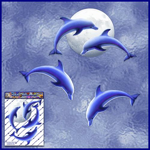 bottle-nose-dolphin-porpoise-moon-twilight-vinyl-decal-JAS Stickers-Australia