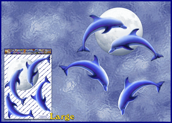 bottle-nose-dolphin-porpoise-moon-twilight-vinyl-decal-JAS Stickers-Australia