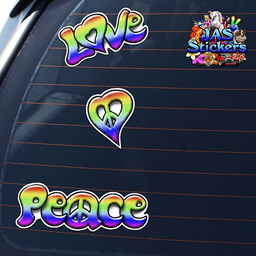 peace-love-heart-symbols-hippy-colours-vinyl-decals-JAS-Stickers-Australia