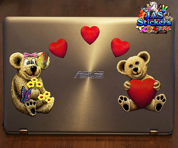 teddy-bears-love-hearts-kids-art-vinyl-decals-JAS-Stickers-Australia