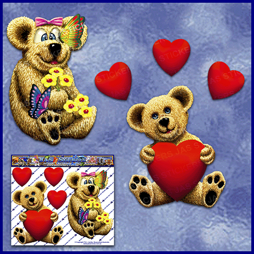 teddy-bears-love-hearts-kids-art-vinyl-decals-JAS-Stickers-Australia