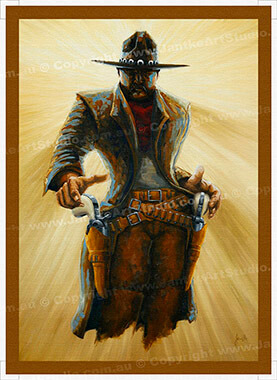 PRC006-spinner-art-page-gunslinger-roland-cowboy-draw-jantke-art-print-2-C