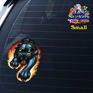 ST009-spinner-car-art-page-flaming-black-panther-JAS-Stickers