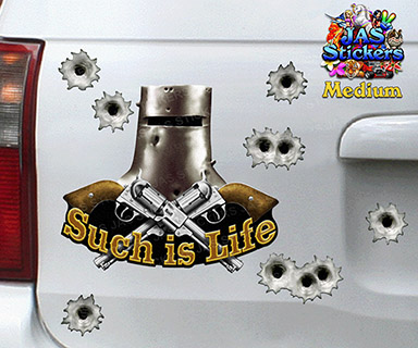 ST018SL-spinner-art-page-car-ned-kelly-helmet-australian-bushranger-such-is-life-JAS-Stickers