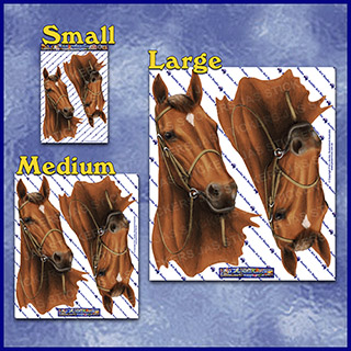 ST053BR-spinner-art-page-packaged-jas-thoroughbred-race-horse-pure-bred-equine-twin-pack-brown-JAS-Stickers