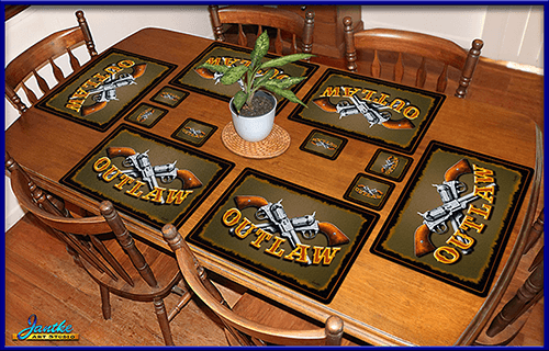 TM007-spinner-art-pages-ned-kelly-australian-bush-ranger-guns-outlaw-table-mat-jantke-art-studio-500-1-C