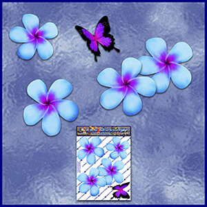 ST024BL-T1-TN-jas-frangipani-plumeria-flower-butterfly-pack-blue-JAS-Stickers-C