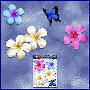 ST024MC-T1-TN-jas-frangipani-plumeria-flower-butterfly-pack-colour-JAS-Stickers-C