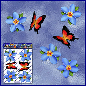 ST041BL-T1-TN-jas-flowers-frangipani-plumeria-butterflies-blue-JAS-Stickers-C