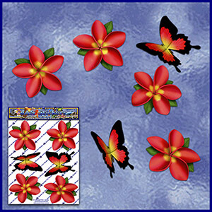 ST041RD-T1-TN-jas-flowers-frangipani-plumeria-butterflies-red-JAS-Stickers-C