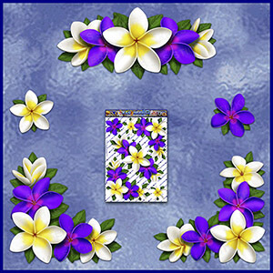 ST045PL-T3-TN-jas-flowers-frangipani-plumeria-floral-corners-purple-white-JAS-Stickers-C