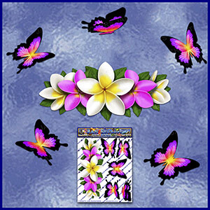 ST046PK-T1-TN-jas-frangipani-plumeria-flowers-centre-butterflies-pink-white-JAS-Stickers-C