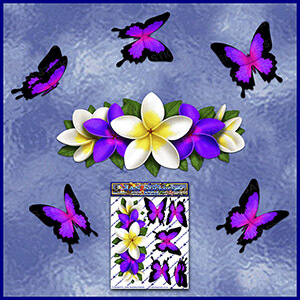 ST046PL-T1-TN-jas-frangipani-plumeria-flowers-centre-butterflies-purple-white-JAS-Stickers-C