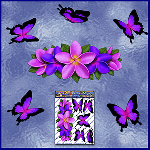 ST046PP-T1-TN-jas-frangipani-plumeria-flowers-centre-butterflies-pink-purple-JAS-Stickers-C