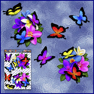 ST047MC-T3-TN-jas-frangipani-plumeria-bunch-flowers-butterflies-coloured-JAS-Stickers-C