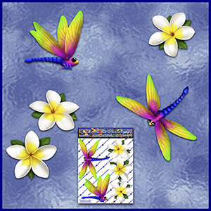 ST064WT-T1-TN-jas-dragonfly-frangipani-plumeria-flower-pack-white-JAS-Stickers-C