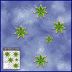 ST073GG-T1-TN-jas-southern-cross-stars-australian-national-symbol-green-gold-JAS-Stickers-C