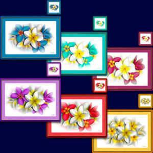 Featured frangipani plumeria bouquet table mats peter jantke art-C