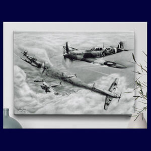 Featured spitfire battle of britain world war two canvas art print peter jantke art-C